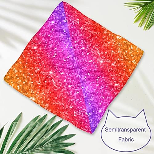 Pas Bandanas 2 paket, glitter rainbow Gradient Pattern pet šal, šifon Bandanas Triangle Bibs