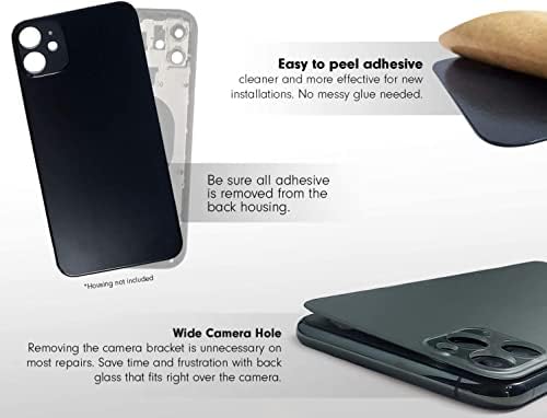 ABUSVEX Original Back Glass zamjena za iPhone 12 svi nosači sa unaprijed instaliranim ljepilom i popravkom