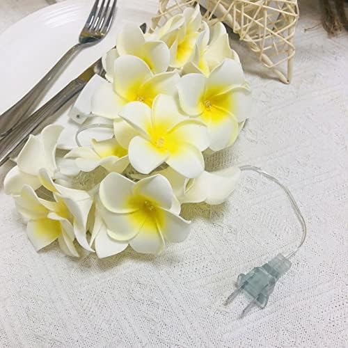 Sezrgiu Hawaiian Plumeria svjetlo za žice,pjenasti Frangipani cvijet utikač u Vilinskom svjetlu za Božićnu