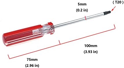 Antrader T20 5mm magnetni vrh plastični držač Torx sigurnosni odvijač dužine 100mm