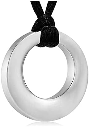 Suweile ZLXL427 urna za kremaciju od nehrđajućeg čelika ogrlica za pepeo krug života vječnost Memorijalni
