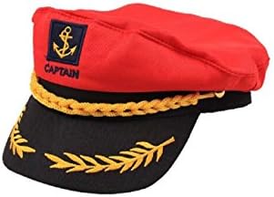 Mornarski Brod Jahta Kapetan Šešir Mornarica Marinaca Admiral Kapa Šešir-Crvena