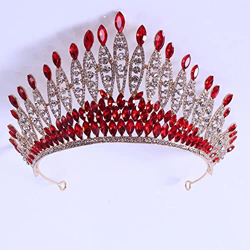 FASNAHOK Crystal Queen krune 21 rođendan visoka Tiara Pageant Prom kruna za žene velike svadbene