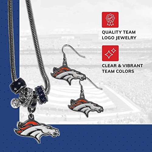 Siskiyou Sports NFL Igra Ogrlica i minđuše, naušnice i ogrlica za nakit paket za fudbalske navijače
