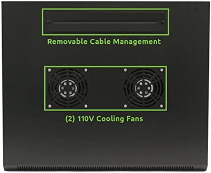 NavePoint 6U zidni mrežni serverski ormar za 19 IT oprema, A / V, staklena vrata sa zaključavanjem & uklonjive bočne ploče, 2 ventilatori, dubina 450 mm