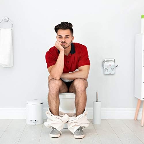 Relaxdays WC Eurder Noder No Bušenje 430 Četkani nehrđajući čelik Toaletni držač za samoljepljivi