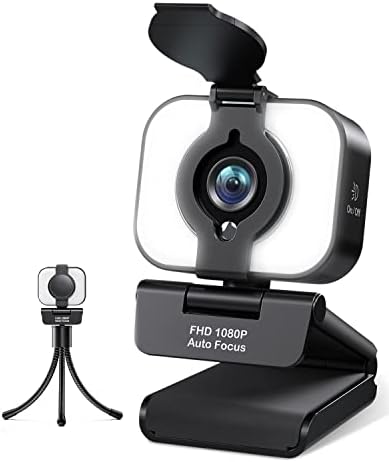 Web kamera fhd 1080p Streaming Web kamera sa prstenastim svjetlom, mikrofonom, poklopcem za privatnost