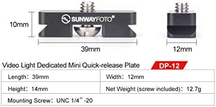 SunwayFoto DP-12 12mm namjenski video lampica mini brzo otpuštanje ploče