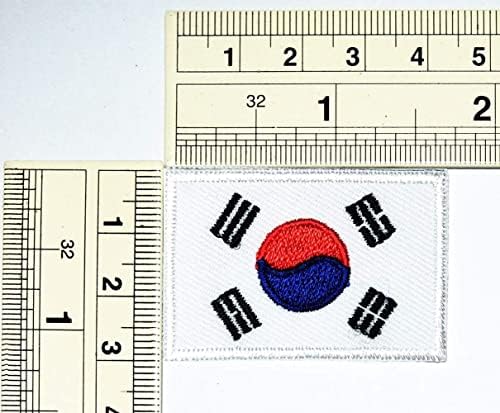 Umama Patch set od 3 mini zastava '' 1.1x1.6 '' Južna Koreja zastava izvezeno željezo na Applique Patch National Country South Koreja Zastava zakrpa za plaft Dekorativna popravka ruksaka za ručke traperice