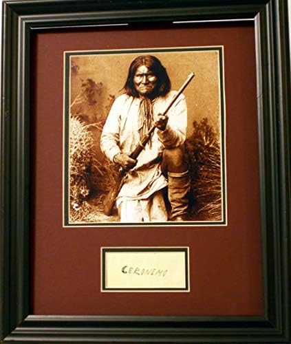 Geronimov autogram. Bio je vođa i vrač plemena Apača.