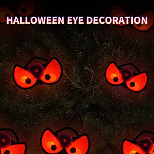 FUNPENY 3 Paket Halloween Spooky ghost Eyes sa usisnom čašom, Osvijetlite dekoracije prozora na baterije za izlog