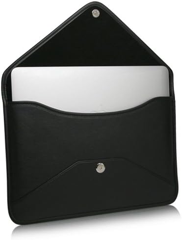 Boxwave Case kompatibilan sa Lenovo 14E Chromebook - Elite kožna messenger torbica, sintetička kožna poklopac koverte za kovertu za Lenovo 14e Chromebook - Jet crni