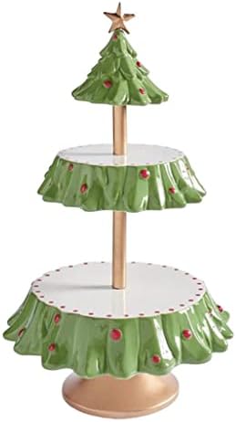 Eesll stalak za deserte držač deserta za božićno drvo dvostruki držač tanjira za deserte za Dan