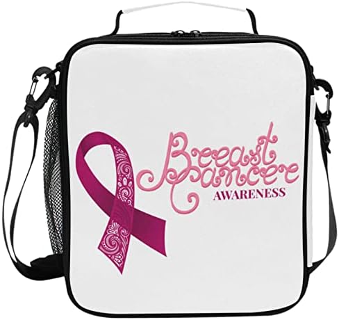 ZZXXB svijest o raku dojke izolovana torba za ručak kutija termo hladnjača za višekratnu upotrebu Tote Vanjska putna torba za piknik sa naramenicom za studente odrasle