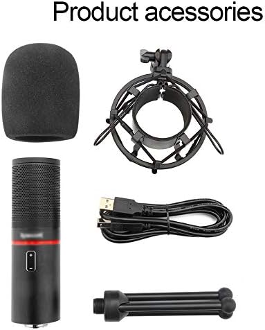 SJYDQ Metal USB kondenzator mikrofon za snimanje sa stativom za Laptop računar Cardioid Studio snimanje