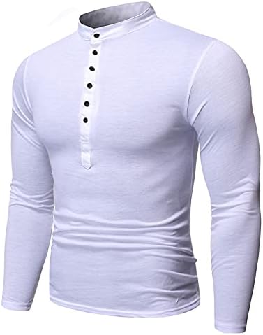 Bluza udoban gornji muški rukav dugački V vrat u boji čvrsta tanka Muška bluza Muška majica
