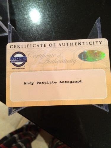 Andy Pettitte potpisan natpisani zadnji winkee stadion 8.12.13 MLB-Steiner Holos - MLB autogradna igra Rabljena