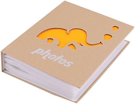 RuiloGod kartonski slon Print Wedding 100 džepova Slika Fotografija Sakupljajte memorijske knjige Album Orange