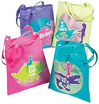 Style Solutions djevojačka torba dinosaurusa za višekratnu upotrebu - ženski šef Set od 4-ružičaste, ljubičaste,