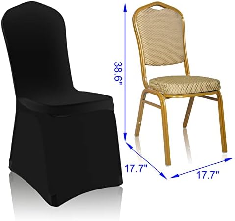 Emart stretch stolica Cover 100pcs Crna spandex periva stolica Slipcovers za dekoracije za zabave, trpezariju, banket, vjenčanje