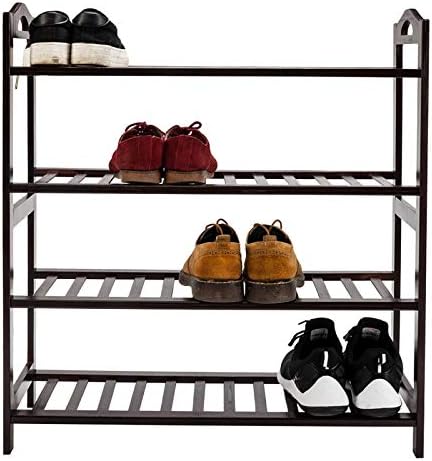 BAMBOO 4-tier stalak za cipele obuća za skladištenje Organizator za obuću organizacija za ulaz, hodnik i ormar, 68 x 25 x 73 cm