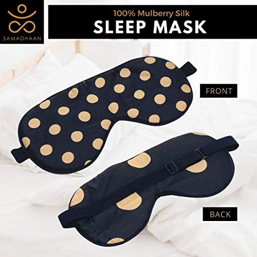 Samadhaan mulberry silk maska ​​za spavanje | Maska za vrijeme spavanja za bočne spavaće za spavanje