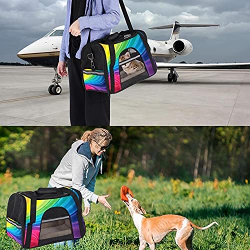 Pet Carrier Rainbow Colors Meki putni nosači za kućne ljubimce za Mačke, Psi Puppy Comfort prenosiva