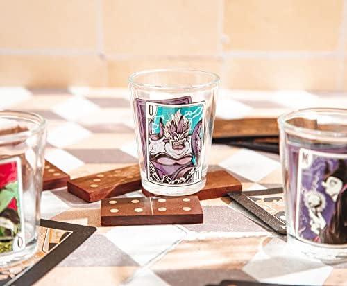 Disney Villains Portraits Mini Whisky naočare od 1 unce, Set od 4 / Home Barware Drinkware