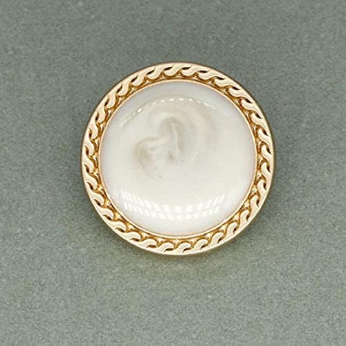 6pcs Gold Pearl ženski gumbi ukrasi za odjeću Vintage odijelo kaput haljina metalna diy šivaći