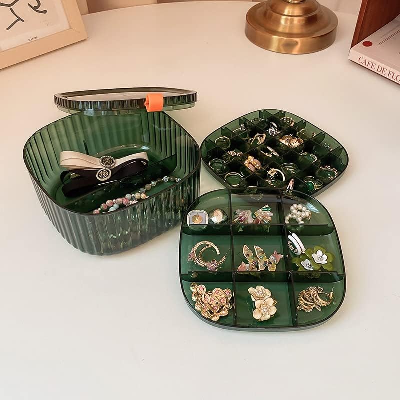 Zhongren akrilna naušnica torbica za nakit kutija za ladicu držač organizatora 36 mreža plastični prstenovi
