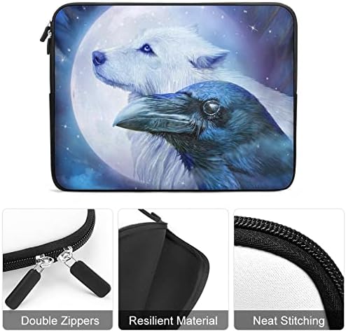 Gavran vuk mjesec laptop torba za nošenje kućišta torbica zaštitna kutija za notebook uklapa 10 inča-17 inča