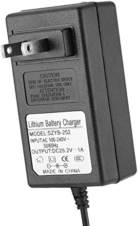 WSDMAVIS 1 kom 25.2 V 1a punjač za baterije Adapter za punjenje napajanje Američki utikač sa LED indikatorom pogodan