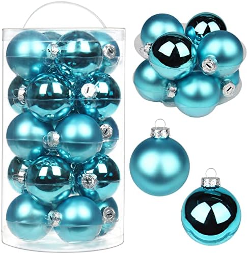 20 kom 2.4 bešavni stakleni ukrasi za božićnu jelku plavi Božićni ukrasi postavlja božićno drvo viseće
