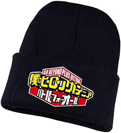 WANHONGYUE My Hero Academia Anime kapa za muškarce žene uniseks pleteni šešir sa manžetama zimska meka