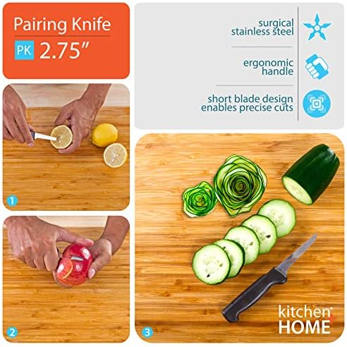 Kuhinja + Kućni Nož Za Čišćenje-2,5 Ultra Oštri Hirurški Noževi Za Čišćenje Od Nerđajućeg Čelika-3 Pakovanje