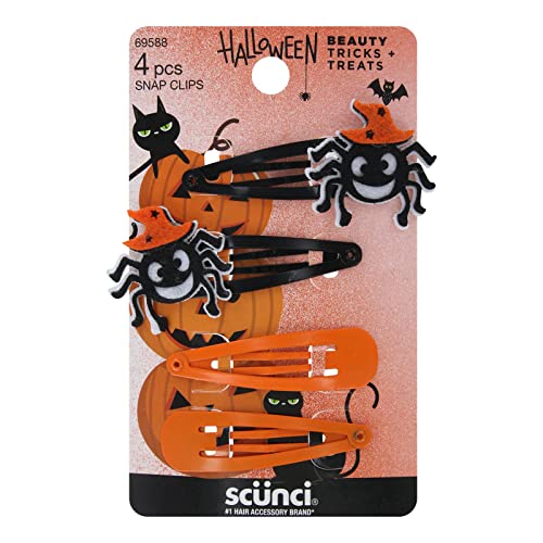 Scuncki Halloween Beauty Tricks + tretira kopče za kosu, različite boje, 4 komada