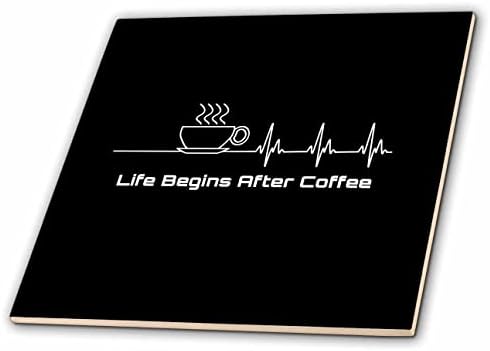 3drose smiješni dizajn pića za kafu koji prikazuje život počinje nakon kafe. - Pločice.