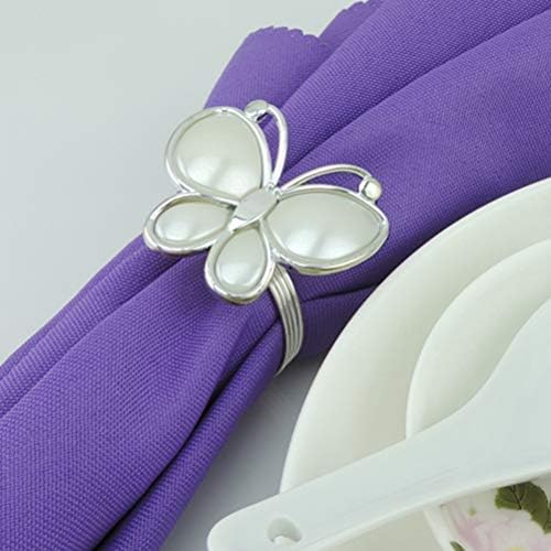 DoItool prstenovi salveta 12pcs leptir stil modnih salvetinskih prstenova ručno rađene serviette kopče