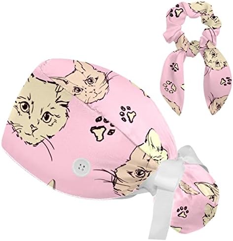 Ženske kape za piling sa dugmadima kape za znoj sa trakom za kosu kape za piling za žene, Chibi Cat Unicorn Anime
