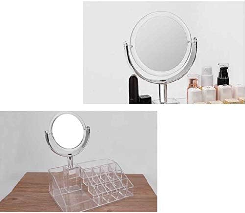 LxB Makeup malo ogledalo, akrilno ogledalo spavaonica spavaonica komoda Desktop desktop uvećavanje ljepota student prijem mali okrugli dvostrano ogledalo za šminkanje rotirajuće ogledalo