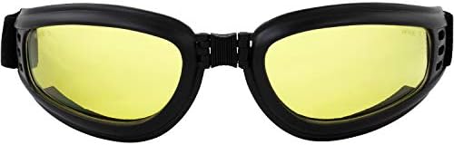 Birdz naočare kardinalne podstavljene plutajuće naočare za motocikle crni sklopivi okvir sa prozirnim