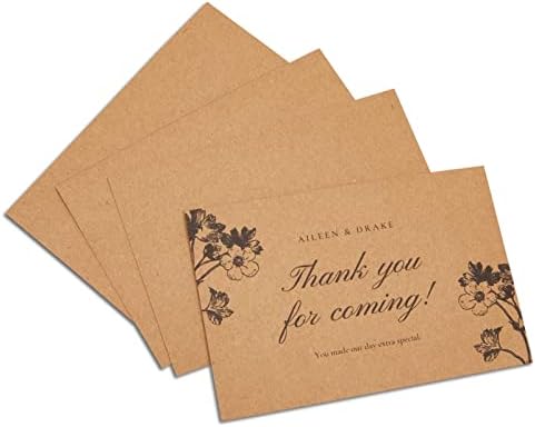 48 pakovanja praznih smeđih kartica sa kovertama, 4x6 razglednica za štampanje za pozivnice za vjenčanje,