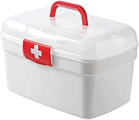 Medicinska kutija za prvu pomoć Kućnu kutiju za skladištenje 2 sloja za prašinu otporna na prvu pomoć