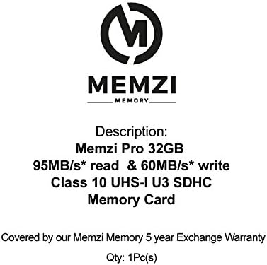 MEMZI PRO 32GB SDHC memorijska kartica za Ricoh Pentax K-70, KP, K-1 Mark II, K-1, Q-S1, 645-Z digitalne kamere - klasa velike brzine 10 UHS-I U3 95MB / s čitanje 60MB / s pisanje 4K 2K 3D Full HD snimanje