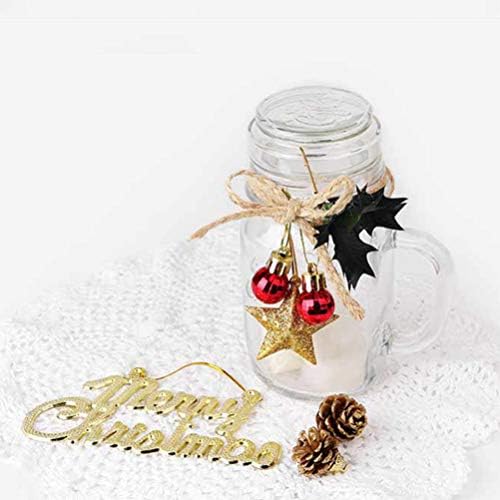 STOBOK 30pcs Glitter Star Ornamenti božićno drvo privjesak Glitter Gold 3D Mini Stars dekoracija Božić Tree