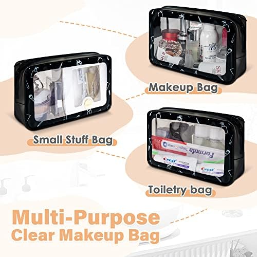 Horien Clear kozmetička torba za žene Travel mala torbica za šminkanje TSA odobrene prozirne toaletne