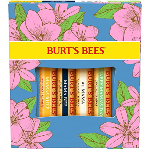 Burt's Bees Mothers Day balzam za usne pokloni za mamu, njegujuća njega za usne za cjelodnevnu hidrataciju,
