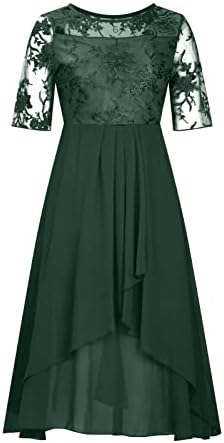 Žene Ležerne ljetne haljine Elegantna A-line visoke šifonske šifonske haljine od dresa od pola rukava i