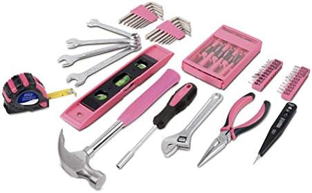 Apollo Alati Dt9773p 53 komadni set alata za domaćinstvo sa ključevima, komplet preciznih odvijača i najposećeniji za ručni alat u praktičnoj kutiji za alat roze traka