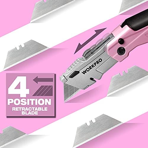 WORKPRO 12v Pink Akumulatorska bušilica i komplet kućnih alata+roze rezač kutija